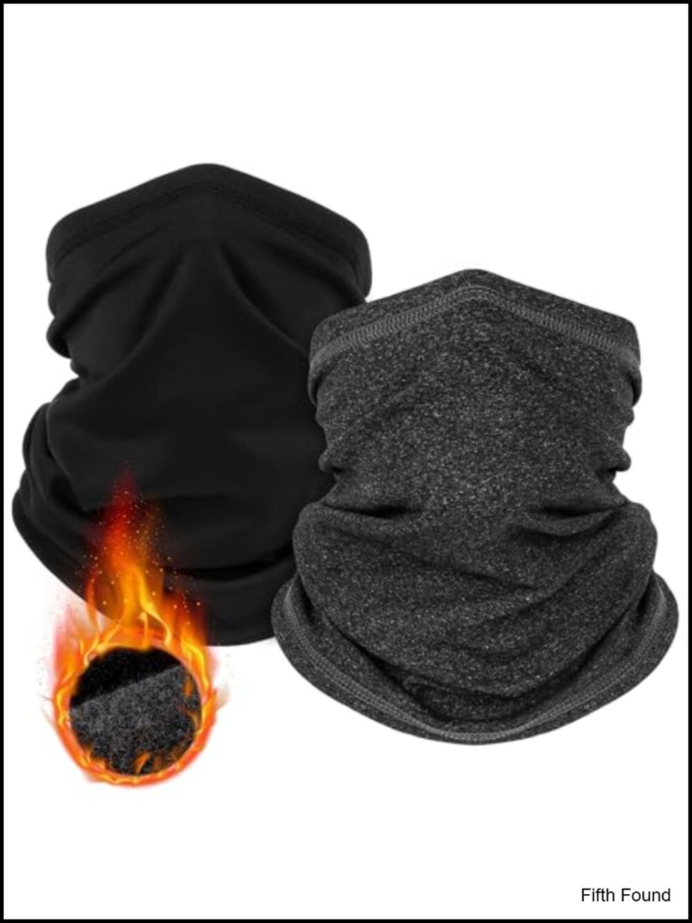 2 Pack Winter Neck Gaiter Fleece Lined Windproof Face Cover Scarf